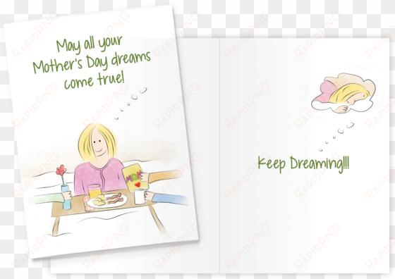 happy mother's day greeting card - cartoon