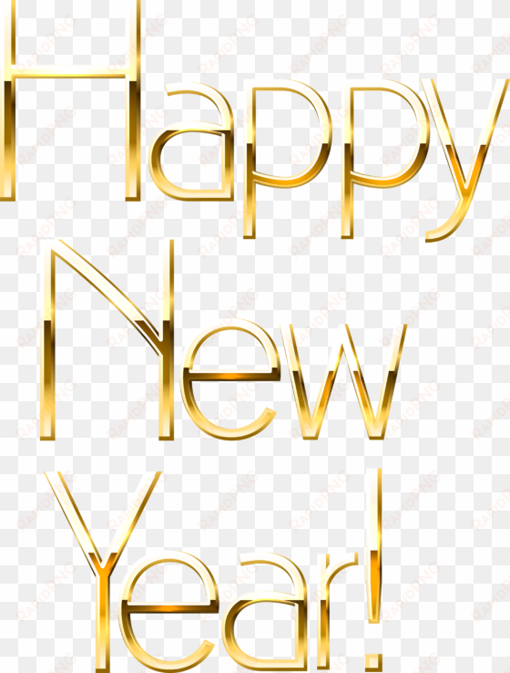 happy new year gold png clip art image