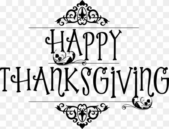 happy thanksgiving clipart black and white