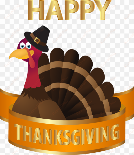 happy thanksgiving turkey transparent png image