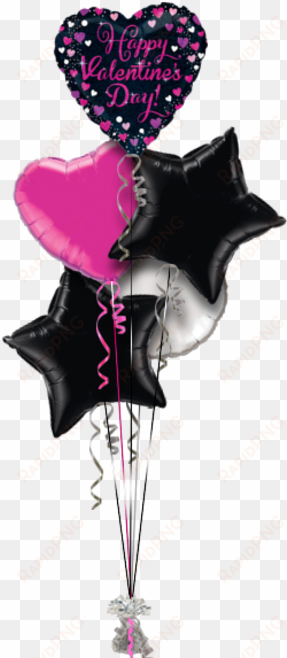 happy valentines pink sparkles hearts valentines balloon - happy birthday sister balloon