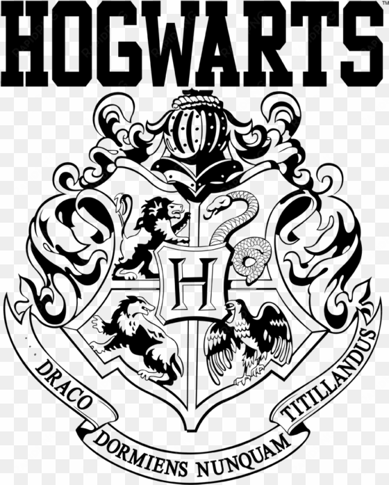 harry potter hogwarts athletic men's crewneck sweatshirt - black and white hogwarts crest printable