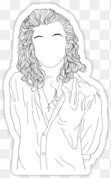 harry styles outline sticker - harry styles outline