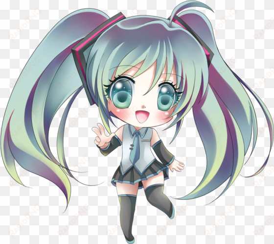 hatsune drawing deviantart transprent png free download - anime chibi peace sign