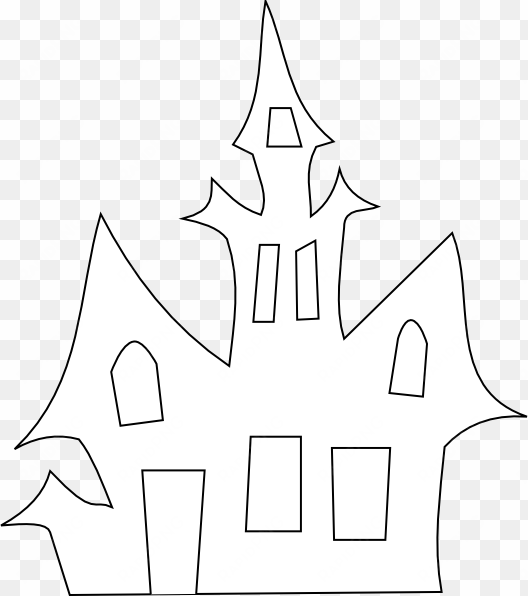 haunted house silhouette png - haunted house template free