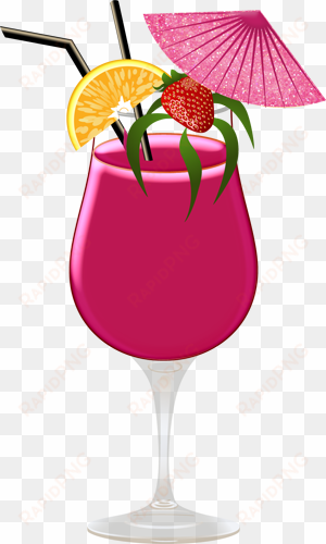 hawaiian aloha tropical cocktails clipart, tiki party, - pink cocktail clipart