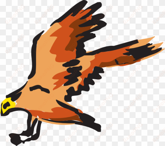 hawk clipart golden hawk - red falcon vector fly