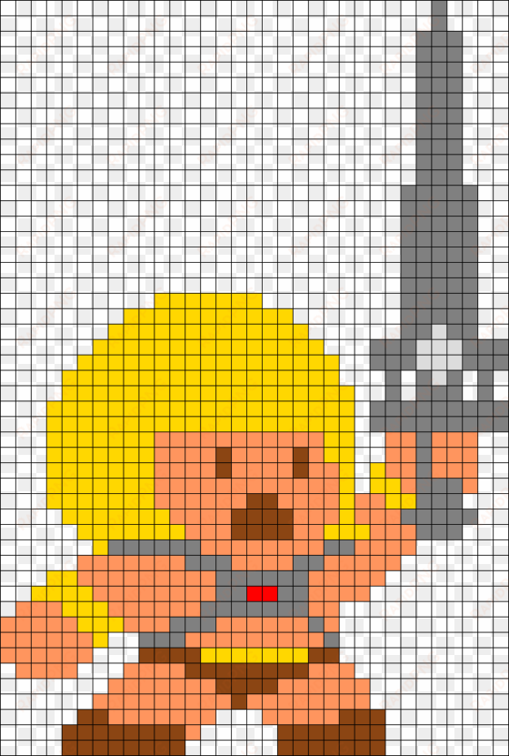 he man b perler bead pattern / bead sprite - he man perler bead