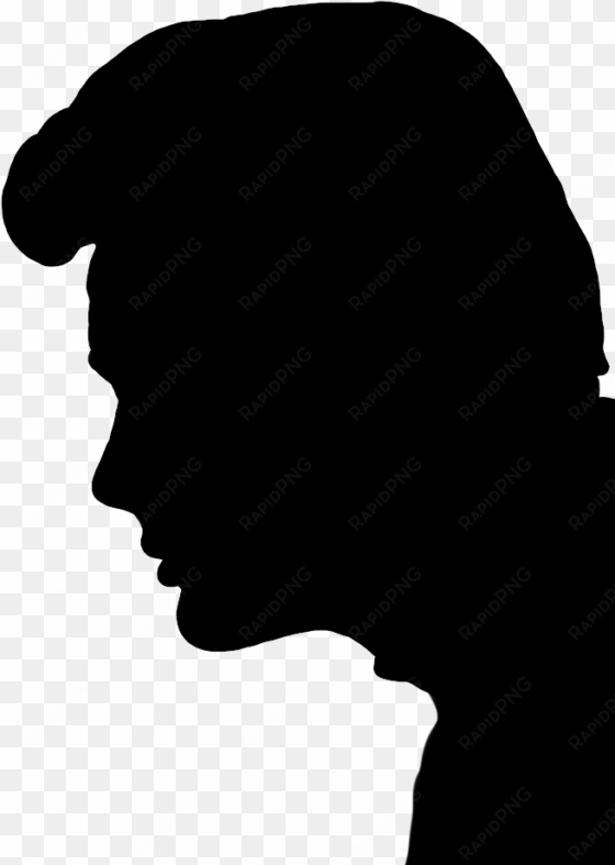 head silhouette man with locks png - silhouette man face