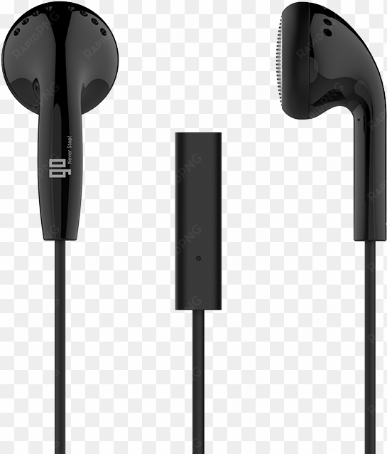 headset in classic style with double earbuds attached - classic style earbuds