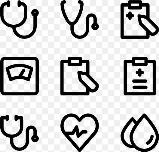 health care icon set - hand drawn icons png