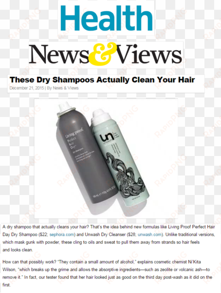 health magazine dry shampoo that actually cleans your - dry shampoo