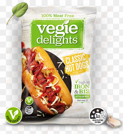 health star rating - vegie delights hot dogs