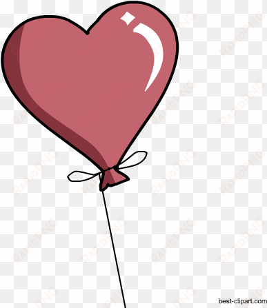 heart balloon, free clipart image in png format - clip art