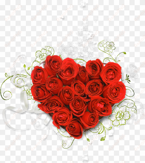 Heart Clipart Bouquet - Heart Bouquet Of Roses transparent png image