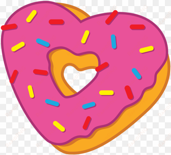 heart clipart donut - heart doughnut cartoon