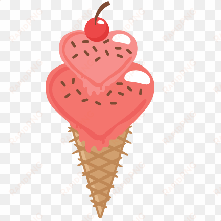heart clipart ice cream - clip art