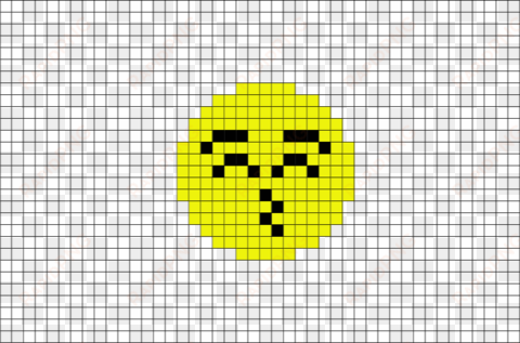 heart eye emoji pixel art
