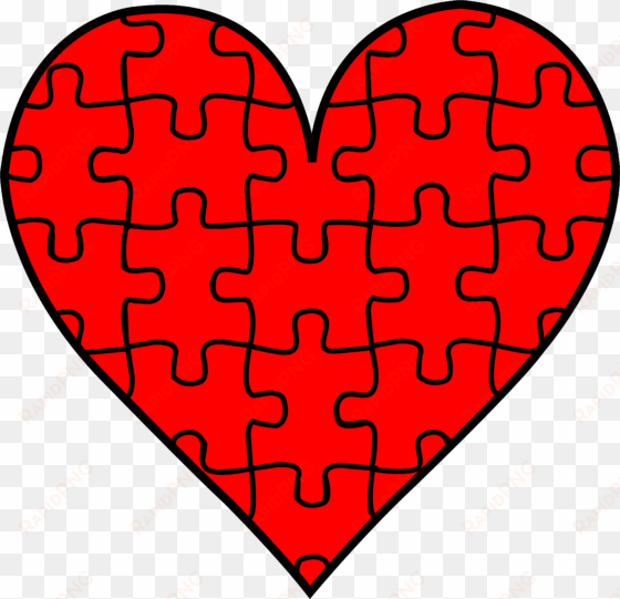 heart puzzle piece clipart - cafepress heart puzzle tile coaster