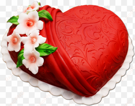 Heart Shape Anniversary Cake transparent png image