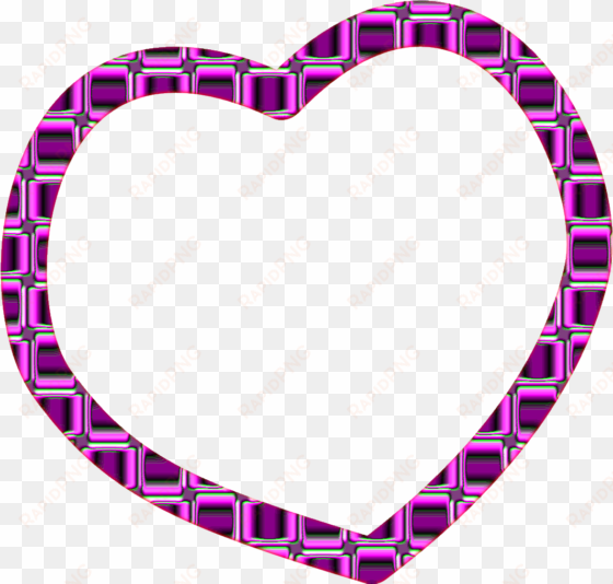 Heart Shaped Clipart Purple - Heart Frame Purple Png Hd transparent png image