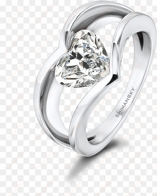 heart shaped designer millennium shimansky ring - yair shimansky