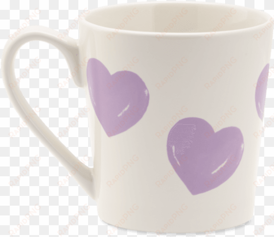 heart watercolor everyday mug - life is good everyday heart watercolor mug, cloud white,