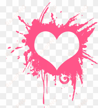 heart with paint effect emoji pink, emoji, abstract, - heart