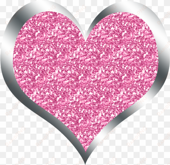 hearts all things positively - pink glitter heart png
