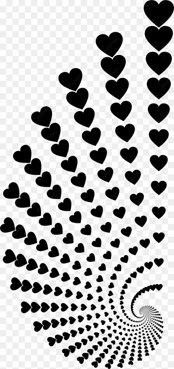 Hearts Swirl Design Black Svg Black And White Library - Heart Black And White Designs transparent png image