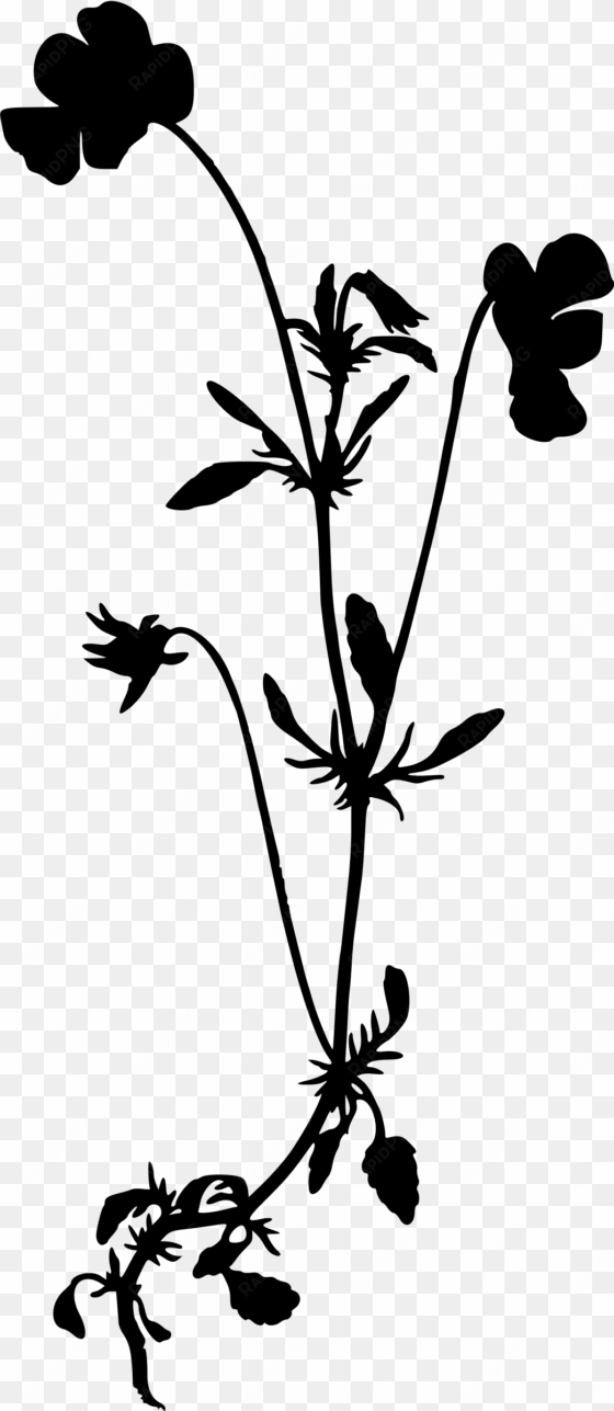 heartsease jpg freeuse - wild flower silhouette png
