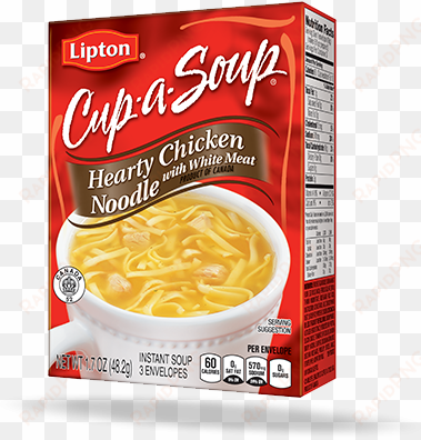 hearty chicken noodle with white meat - lipton cup a soup