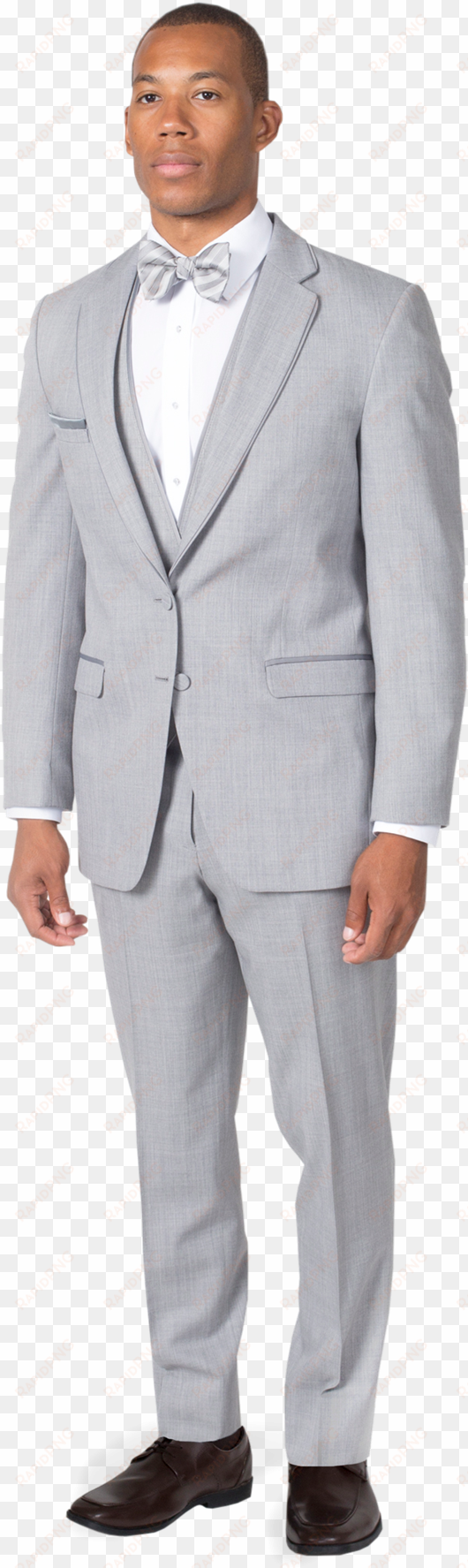heather grey notch lapel suit - heather gray suit