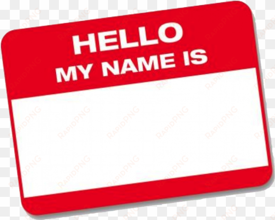 hello my name is tag png - hello my name is ed