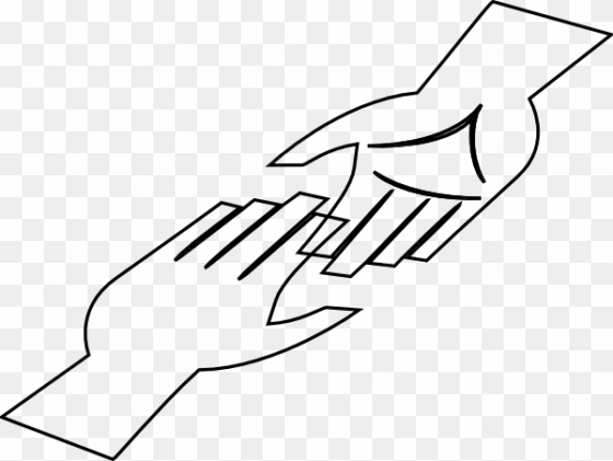 helping hand clipart black and white