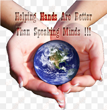 Helpinghands - Thoughts On World Earth Day transparent png image