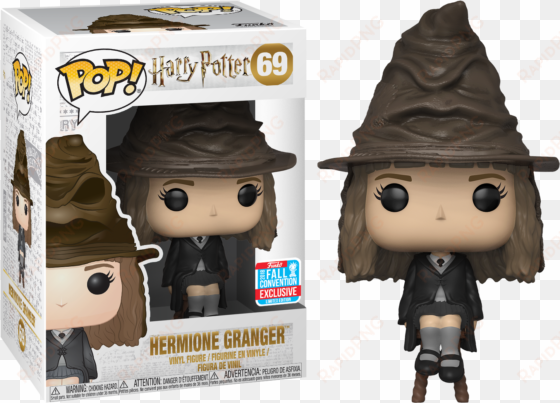 hermione granger with sorting hat pop vinyl figure - funko pop nycc 2018