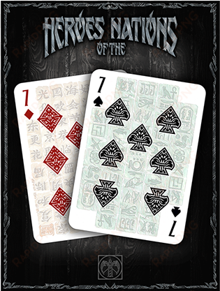 heroes of the nations playing cards - light