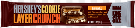 hershey's cookie layer crunch caramel king size candy - hersheys candy bar, milk chocolate, caramel - 1.4 oz