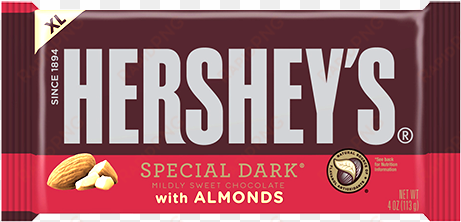 hershey's special dark with almonds xl candy bar 4 - hershey chocolate world logo