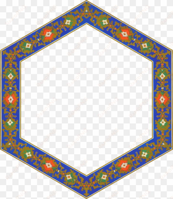 hexagonal ornate big image png - hexagon frame png