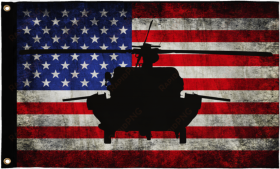 hh-60 wall flag - american flag and apache helicopter