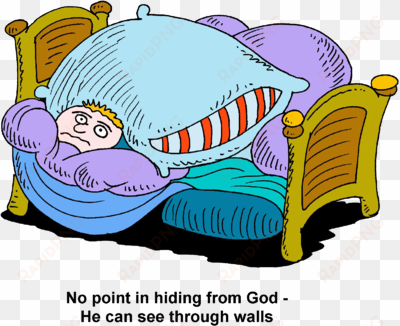 hiding from god - hiding under blanket clipart