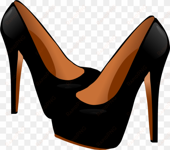 high - black high heels clipart