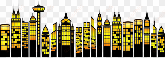 high-rises cityscape architecture building - sky scraper clip art