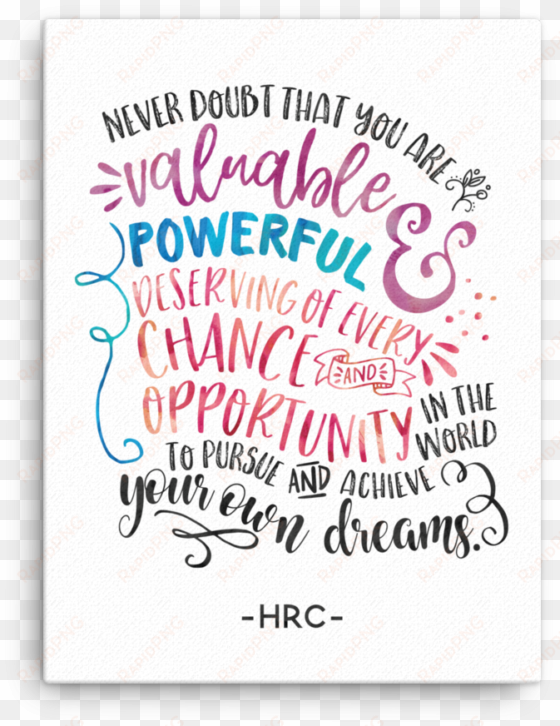 hillary clinton quote / typography - christmas card