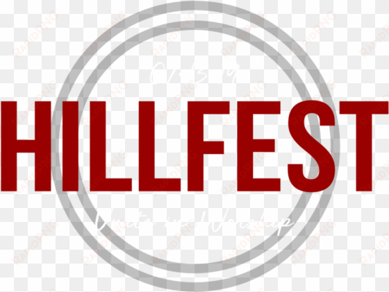 hillfest logo 2019 black rings red hillfest white date