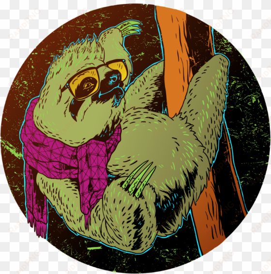 hipster sloth - hipster