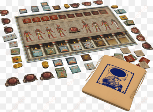 his style is unreservedly bright, cartoony and colourful - board game old egypt