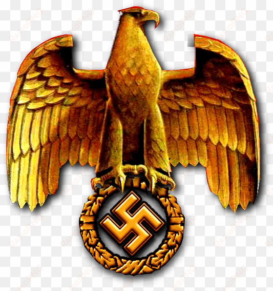 hitler and herman rauschning - gold nazi eagle png